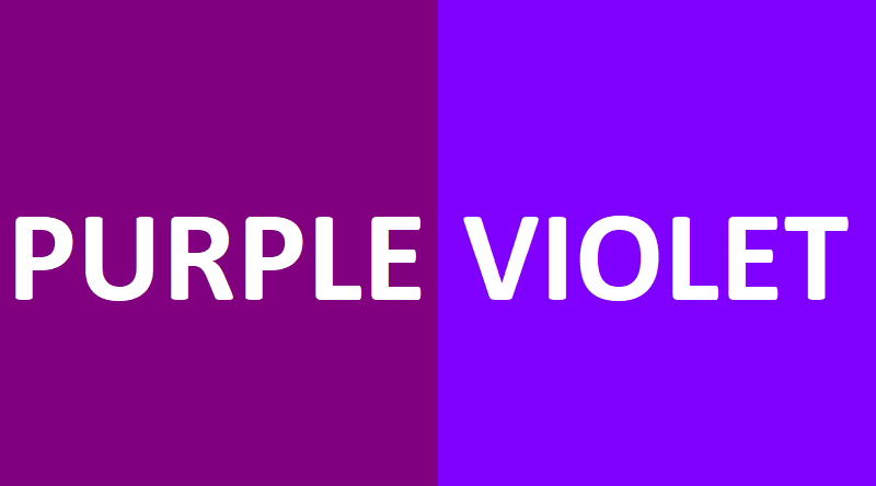 Difference between Purple and Violet