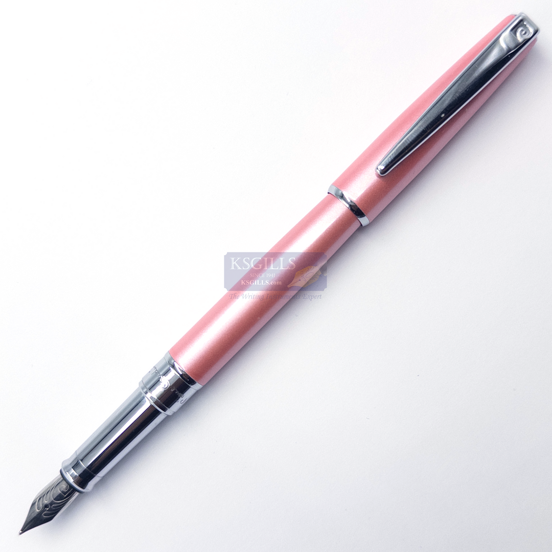 Pierre Cardin Aquarius Executive Fountain Pen - Pink Fluorescent Chrome Trim (with LASER Engraving) - KSGILLS.com | The Writing Instruments Expert