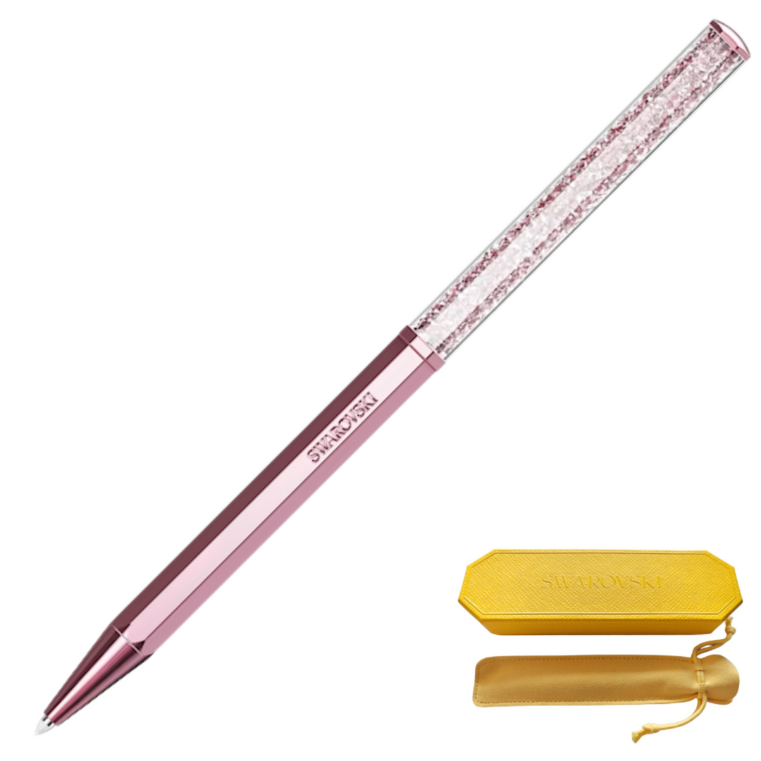 Swarovski Crystalline Octagon Ballpoint Pen - Pink (with LASER Engraving) - KSGILLS.com | The Writing Instruments Expert