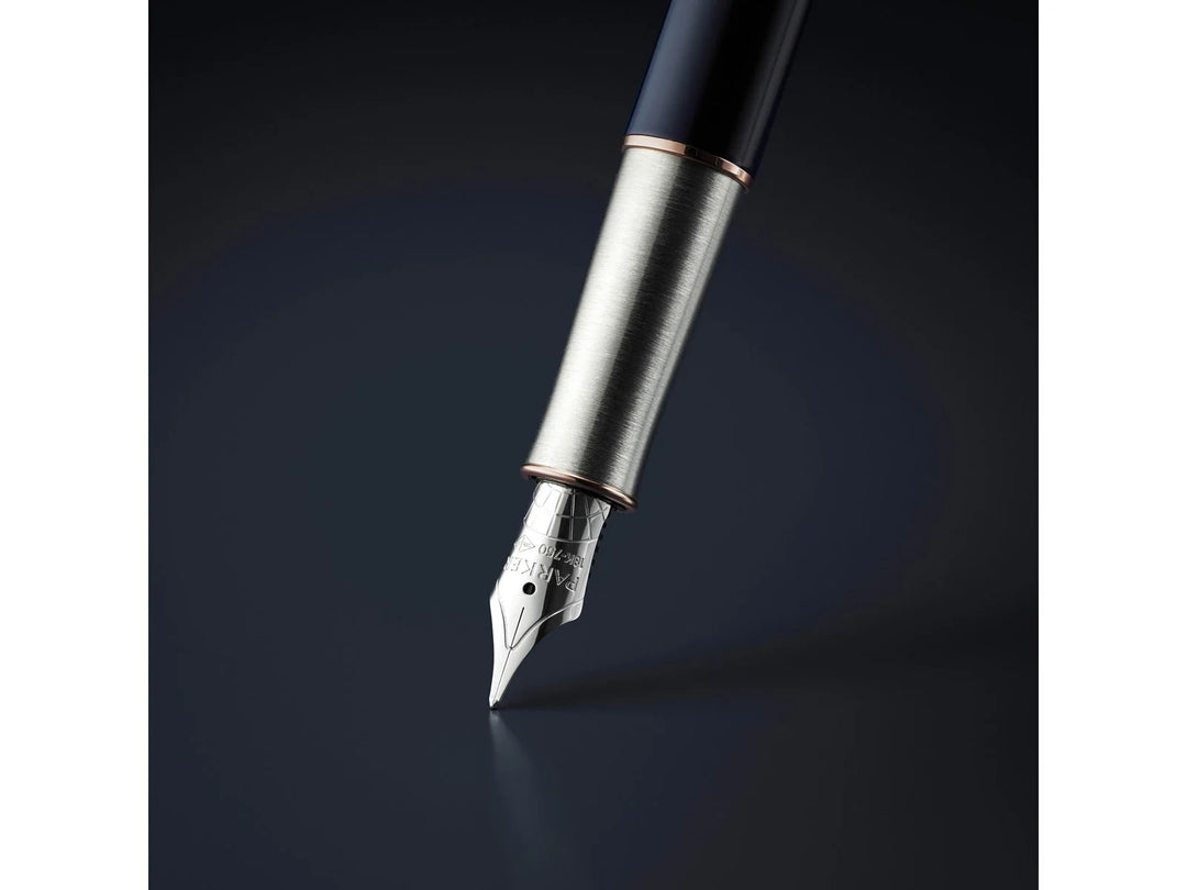 Parker Sonnet Fountain Pen - Intrepid Journeys Collection Mt. Fuji Edition Blue Gold Trim (18K Gold Nib)