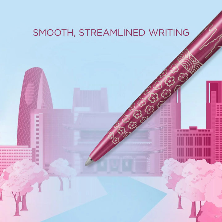 Parker Jotter Classic (PREMIUM) Ballpoint Pen - Tokyo Japan Special Edition Pink Chrome Trim