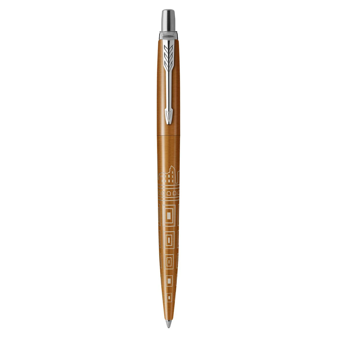 Parker Jotter Classic (PREMIUM) Ballpoint Pen - Rome Special Edition Brown Chrome Trim