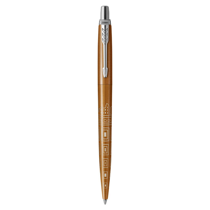 Parker Jotter Classic (PREMIUM) Ballpoint Pen - Rome Special Edition Brown Chrome Trim