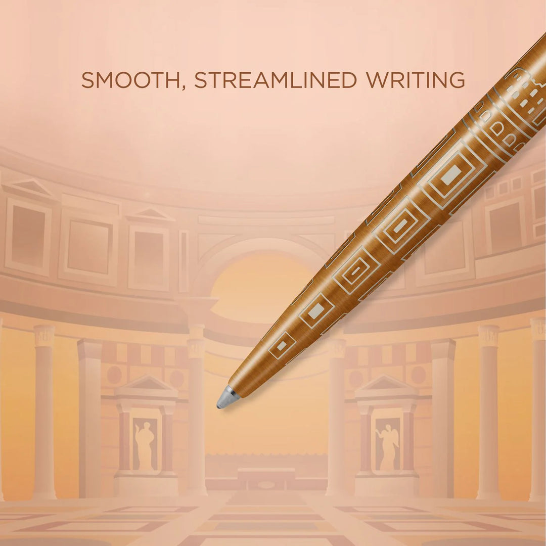 Parker Jotter Classic (PREMIUM) Ballpoint Pen - Rome Special Edition Brown Chrome Trim