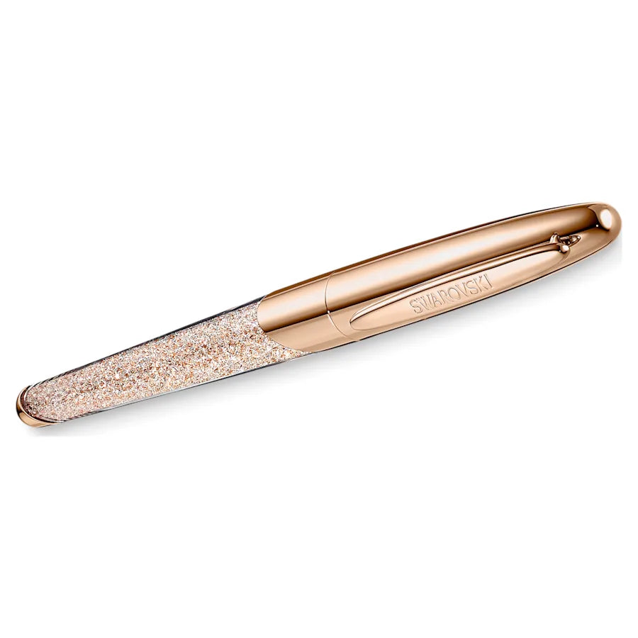 Swarovski Crystalline Nova Rollerball Pen - Champagne Rose Gold Trim - KSGILLS.com | The Writing Instruments Expert