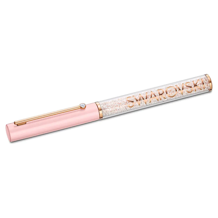 Swarovski Crystalline Gloss Rollerball Pen - Pink Rose Gold Trim - KSGILLS.com | The Writing Instruments Expert