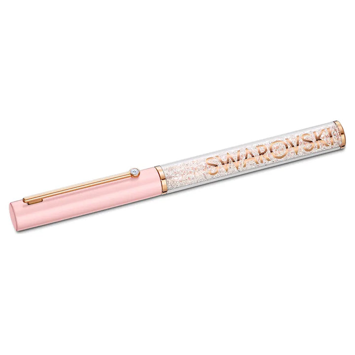 Swarovski Crystalline Gloss Rollerball Pen - Pink Rose Gold Trim - KSGILLS.com | The Writing Instruments Expert