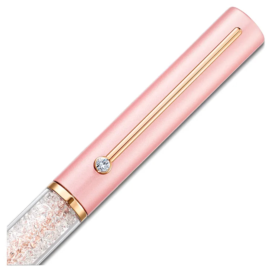Swarovski Crystalline Gloss Rollerball Pen - Pink Rose Gold Trim - KSGILLS.com | The Writing Instruments Expert