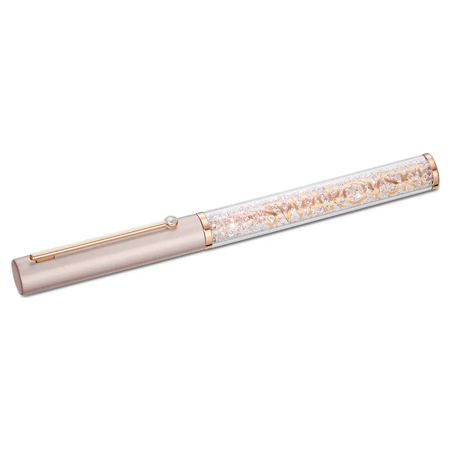 Swarovski Crystalline Gloss Rollerball Pen - Champagne Rose Gold Trim - KSGILLS.com | The Writing Instruments Expert