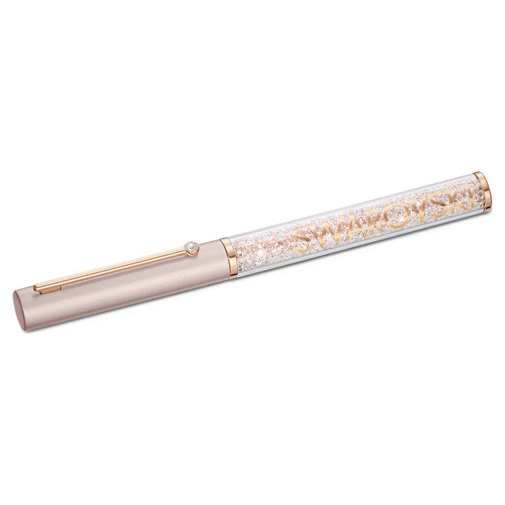 Swarovski Crystalline Gloss Rollerball Pen - Champagne Rose Gold Trim - KSGILLS.com | The Writing Instruments Expert