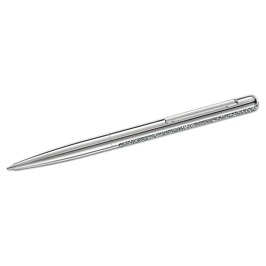 Swarovski Crystal Shimmer Ballpoint Pen - Silver Chrome Trim - KSGILLS.com | The Writing Instruments Expert