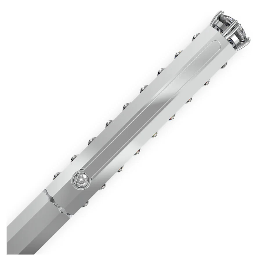 Swarovski Classic Ballpoint Pen - Silver Monochrome (with LASER Engraving) - KSGILLS.com | The Writing Instruments Expert