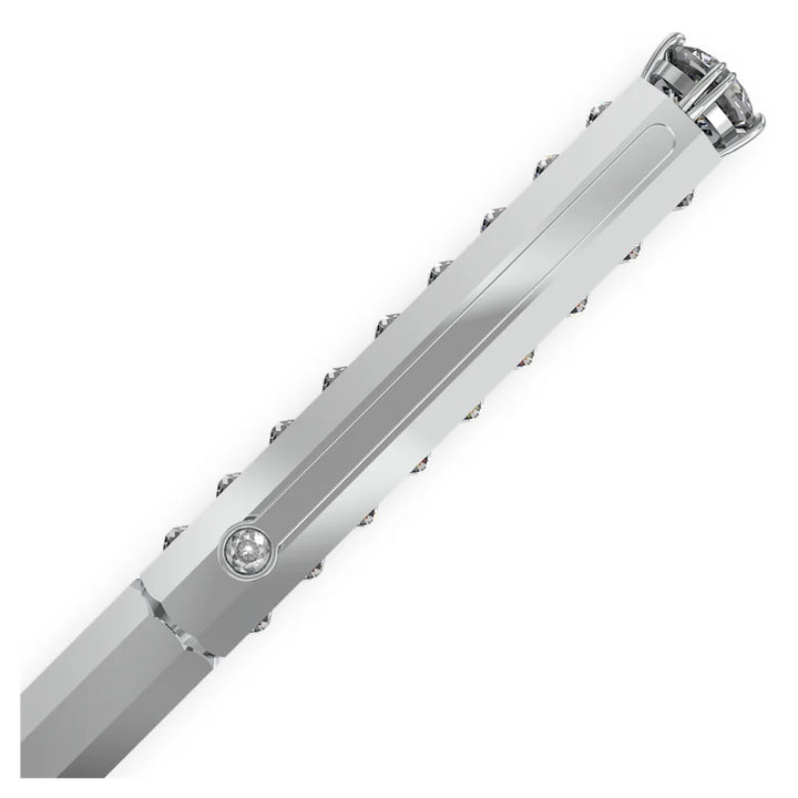 Swarovski Classic Ballpoint Pen - Silver Monochrome (with LASER Engraving) - KSGILLS.com | The Writing Instruments Expert