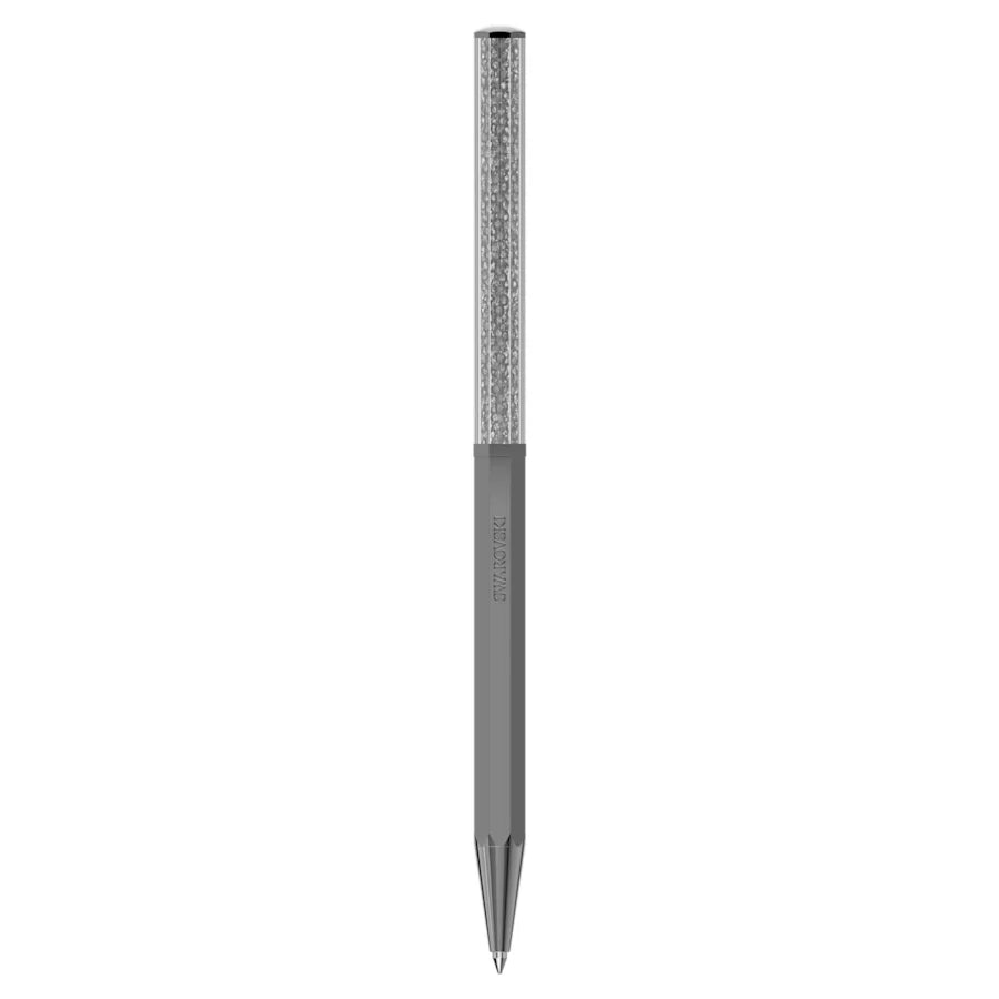 Swarovski Crystalline Octagon Ballpoint Pen - Grey Chrome Trim - KSGILLS.com | The Writing Instruments Expert