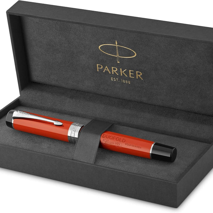 Parker Duofold Fountain Pen - Big Orange Red Vintage