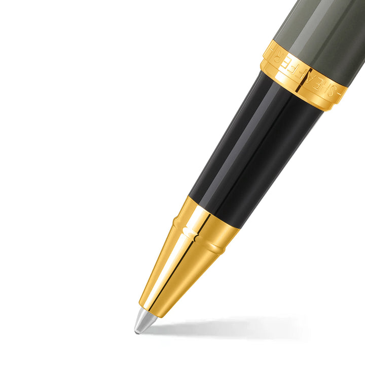 COMING SOON !!! - Sheaffer VFM Rollerball Pen Matte - Gray Light Gold Trim with PVD (with LASER Engraving) - KSGILLS.com | The Writing Instruments Expert