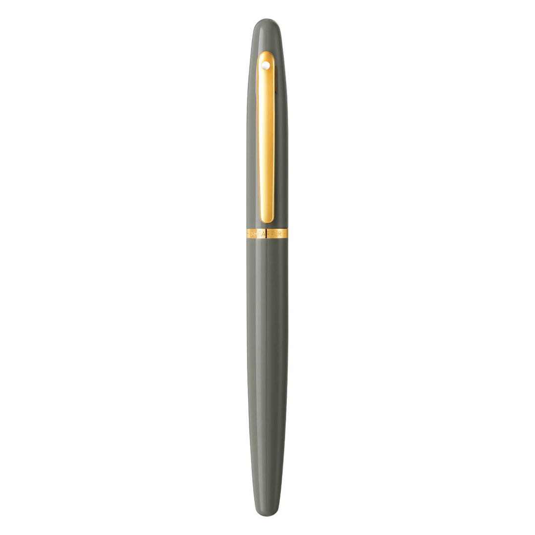COMING SOON !!! - Sheaffer VFM Rollerball Pen Matte - Gray Light Gold Trim with PVD (with LASER Engraving) - KSGILLS.com | The Writing Instruments Expert