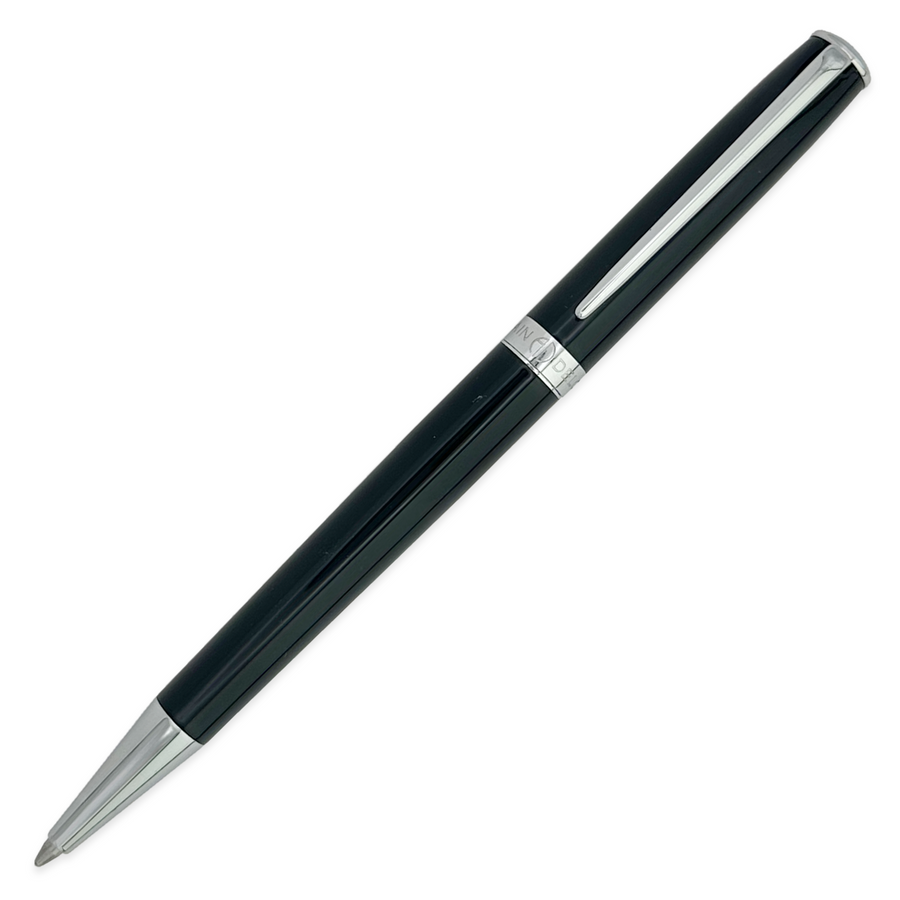 Alain Delon Galaxy Ballpoint Pen - Black Chrome Trim (with LASER Engraving) - KSGILLS.com | The Writing Instruments Expert