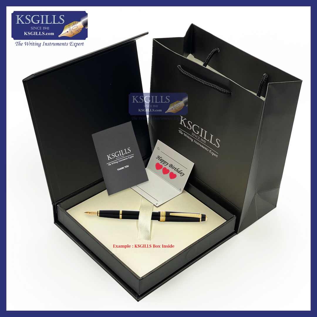 KSG set - Franklin Covey Freemont Deco Ballpoint & Mechanical Pencil (0.9mm) - Black Lacquer  (with KSGILLS Premium Gift Box) - KSGILLS.com | The Writing Instruments Expert