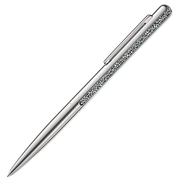 Swarovski Crystal Shimmer Ballpoint Pen - Silver Chrome Trim - KSGILLS.com | The Writing Instruments Expert