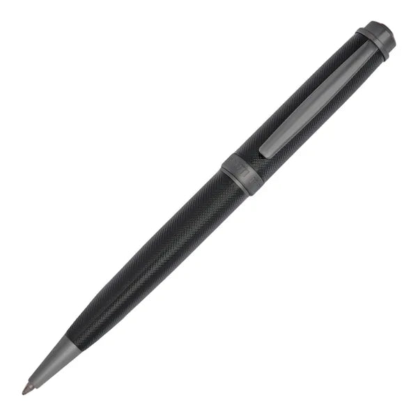 Cerruti 1881 Belgravia Ballpoint Pen - Black Gunmetal Grey Trim