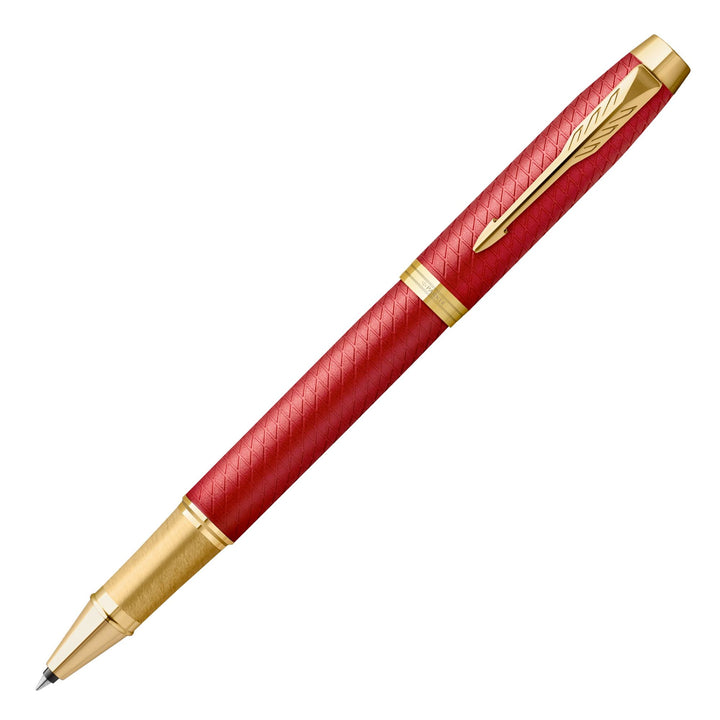 Parker IM PREMIUM New Chiselled Rollerball Pen - Red Gold Trim - KSGILLS.com | The Writing Instruments Expert