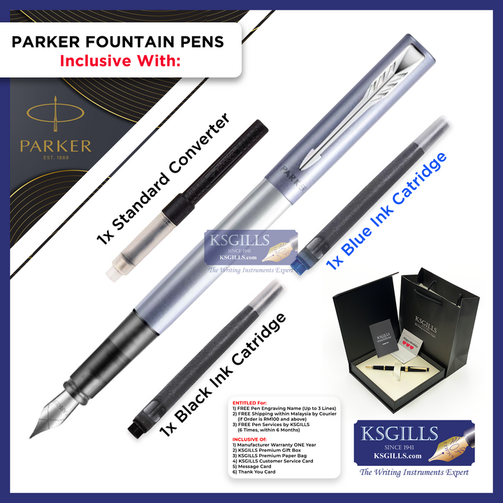 KSG set - Parker Vector XL Fountain Pen SET - Sakura Blue (Special Edition) - KSGILLS.com | The Writing Instruments Expert