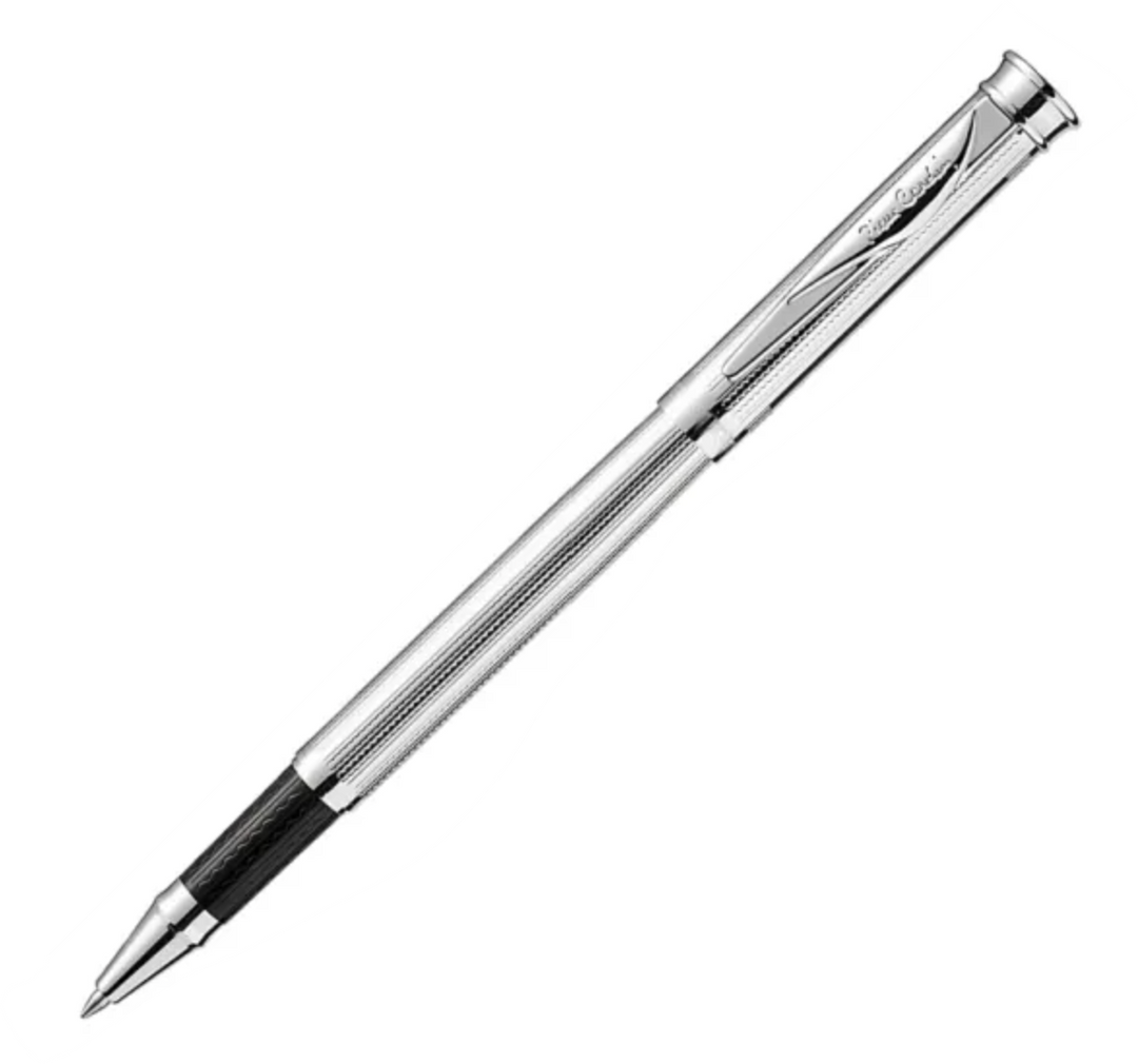 Pierre Cardin Pluto Premium Rollerball Pen - Stainless Steel Shinny Chrome Trim (with LASER Engraving) - KSGILLS.com | The Writing Instruments Expert