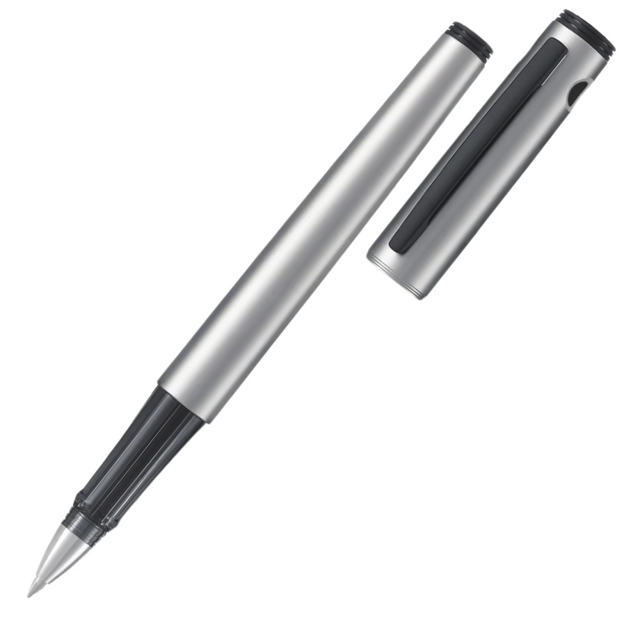 Pilot Explorer Rollerball Pen - Silver Achromatic (with LASER Engraving) - KSGILLS.com | The Writing Instruments Expert