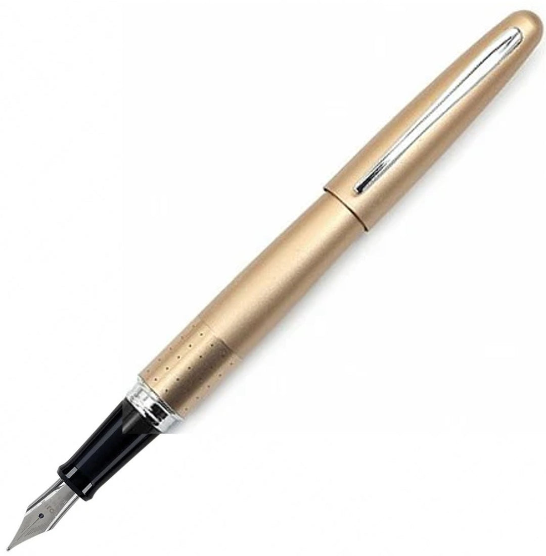 Pilot MR Fountain Pen Metropolitan Classic - Gold Champagne Plain Dots (with LASER Engraving) - Medium Nib