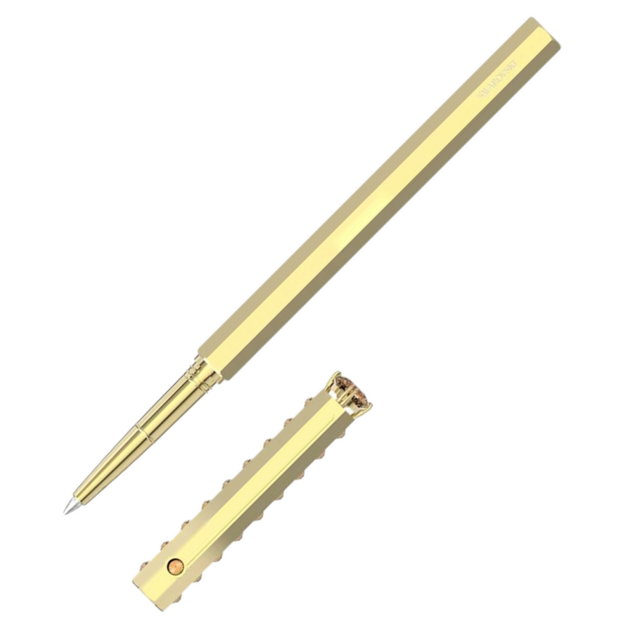 Swarovski Classic Ballpoint Pen - Yellow Gold Monochrome (with LASER Engraving) - KSGILLS.com | The Writing Instruments Expert