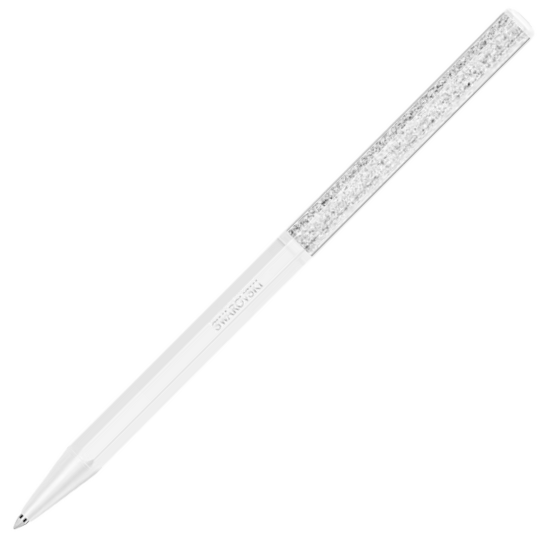 Swarovski Crystalline Octagon Ballpoint Pen - White Chrome Trim (with LASER Engraving) - KSGILLS.com | The Writing Instruments Expert