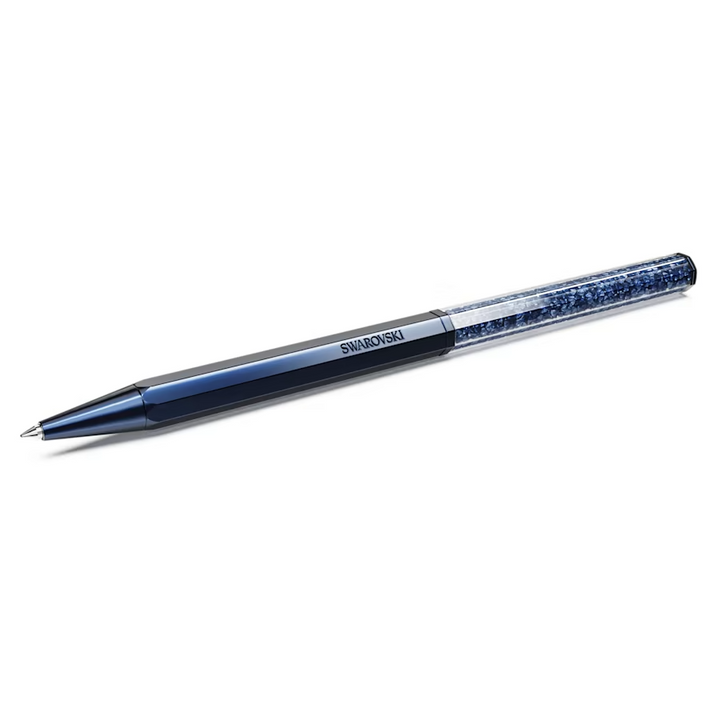 Swarovski Crystalline Octagon Ballpoint Pen - Dark Blue (with LASER Engraving) - KSGILLS.com | The Writing Instruments Expert