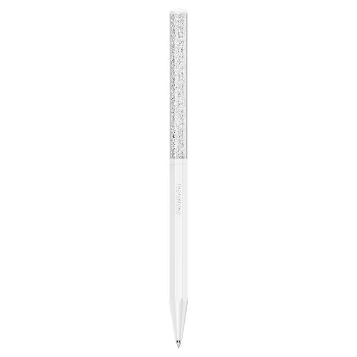 Swarovski Crystalline Octagon Ballpoint Pen - White Chrome Trim (with LASER Engraving) - KSGILLS.com | The Writing Instruments Expert