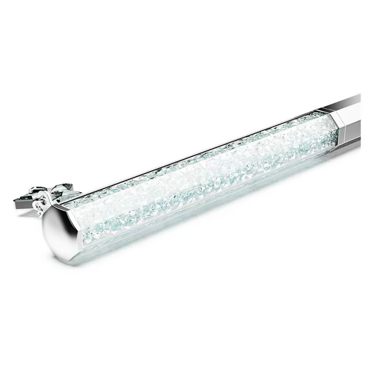 Swarovski Crystalline Octagon Ballpoint Pen - STAR Blue Silver Chrome Trim (with LASER Engraving) - KSGILLS.com | The Writing Instruments Expert