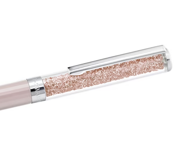 Swarovski Crystalline Ballpoint Pen - Pink Chrome Trim (with LASER Engraving) - KSGILLS.com | The Writing Instruments Expert