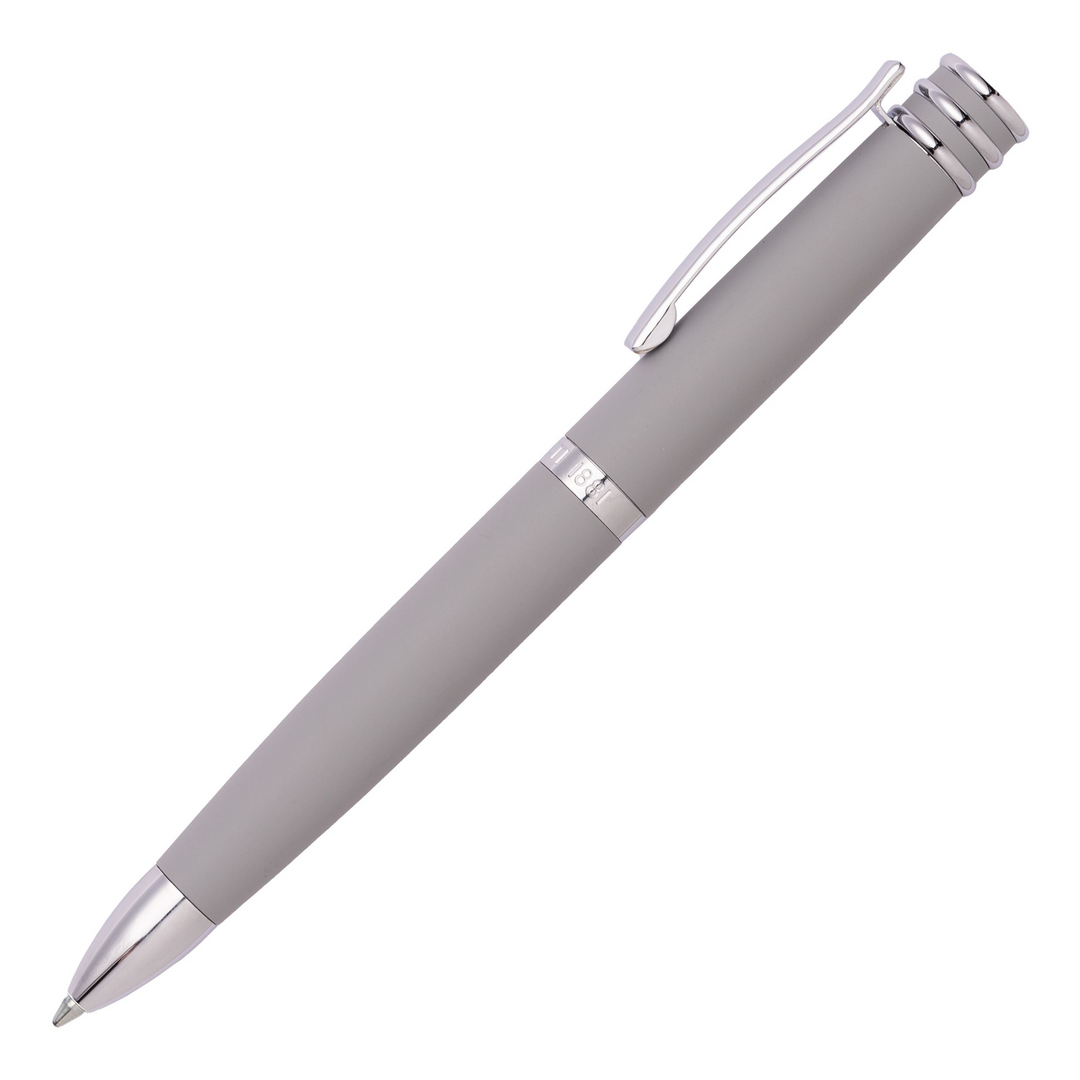 Cerruti 1881 Austin Diamond Ballpoint Pen - Silver Grey Chrome Trim - KSGILLS.com | The Writing Instruments Expert
