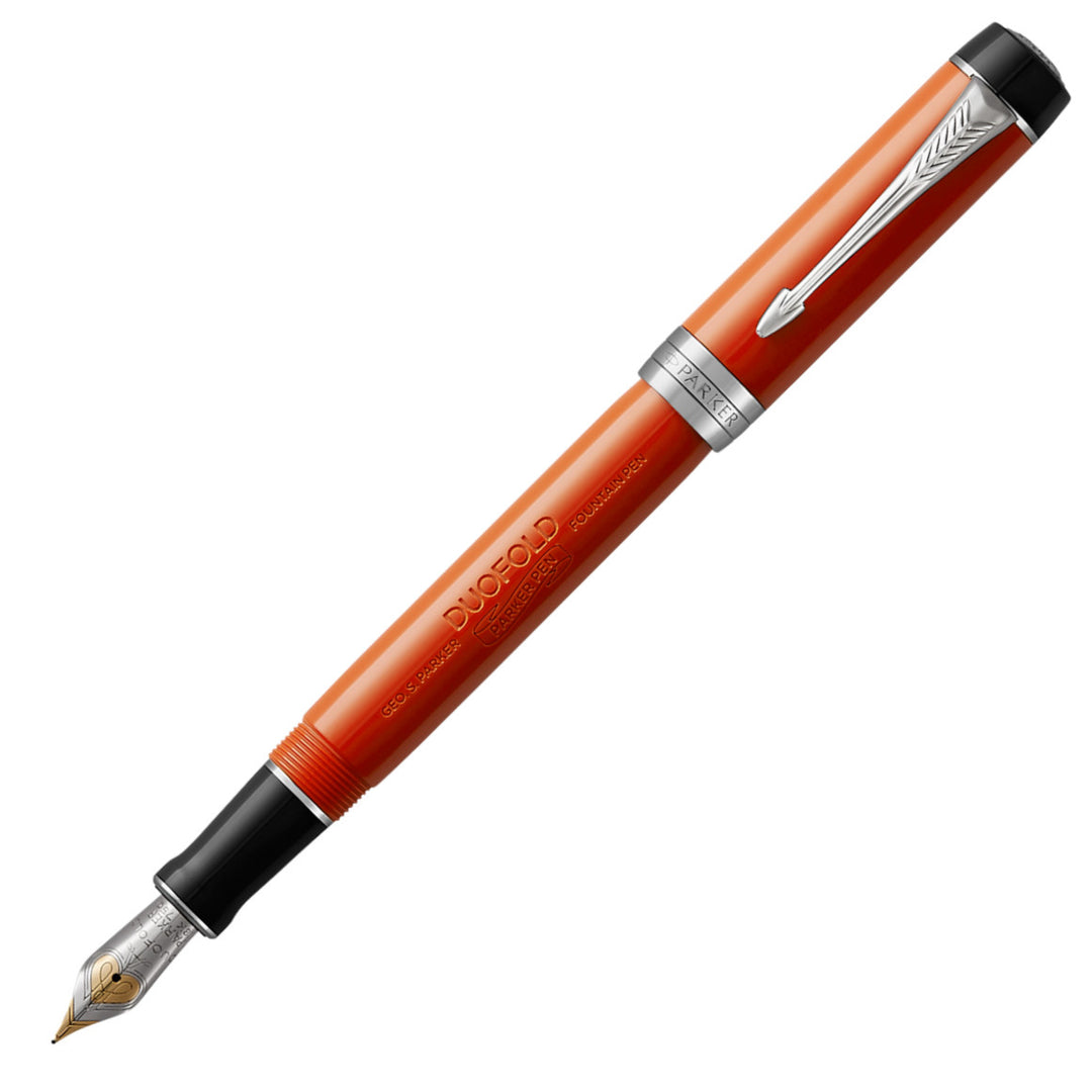 Parker Duofold Fountain Pen - Big Orange Red Vintage