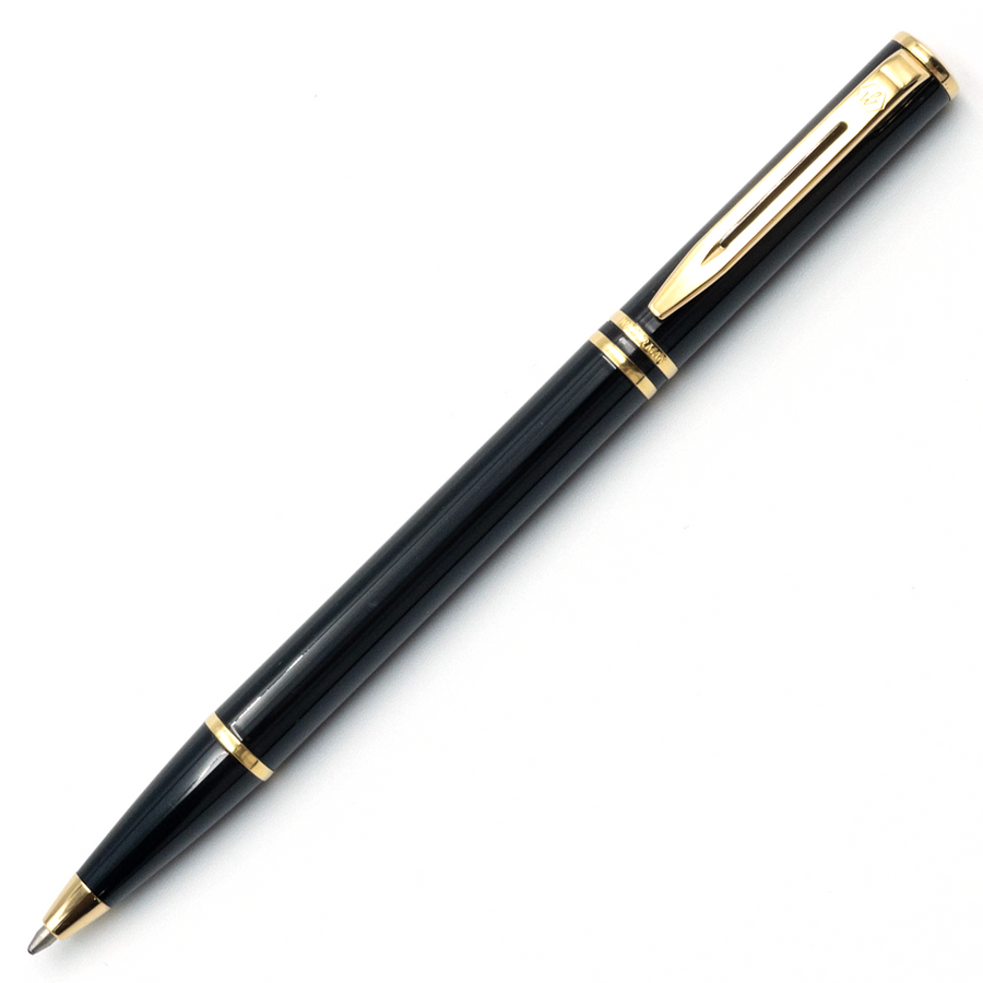 Waterman Laureat Ballpoint Pen - Black Marble Gold Trim (France Classic Edition) - KSGILLS.com | The Writing Instruments Expert