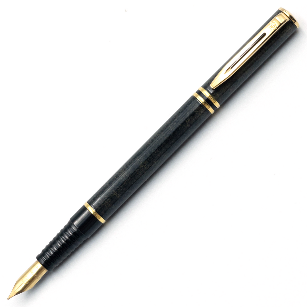 Waterman Laureat Fountain Pen - Dark Green Marble Gold Trim (France Classic Edition) - KSGILLS.com | The Writing Instruments Expert