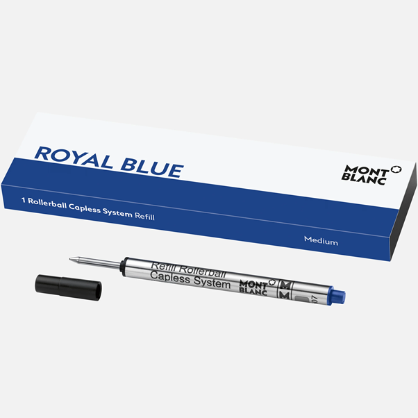 Montblanc Refill Rollerball CAPLESS System (M) Royal Blue - 1pc - KSGILLS.com | The Writing Instruments Expert