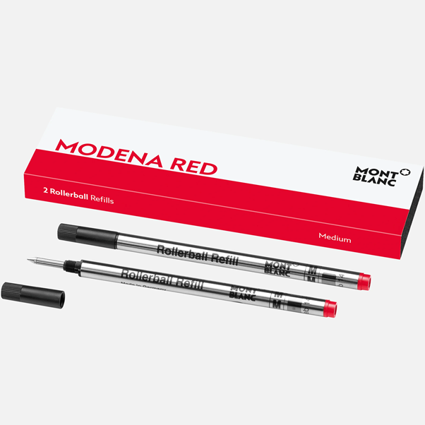 Montblanc Refill Rollerball (2 Per Pack) Modena Red - Medium (M) - KSGILLS.com | The Writing Instruments Expert