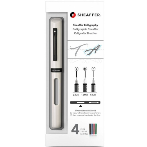 Sheaffer Calligraphy Pen - 3 in 1 Nibs (4 inks) - White - KSGILLS.com | The Writing Instruments Expert