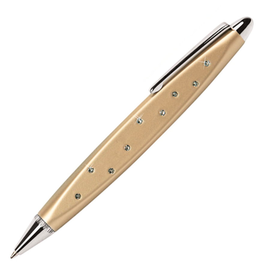 Online Crystal Style Ballpoint Pen - Champagne (with SWAROVSKI) - KSGILLS.com | The Writing Instruments Expert