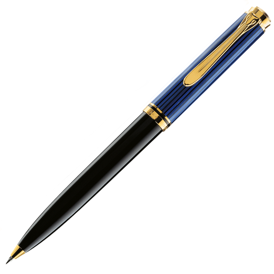 Pelikan Souveran K600 Ballpoint Pen - Black Blue Gold Trim - KSGILLS.com | The Writing Instruments Expert