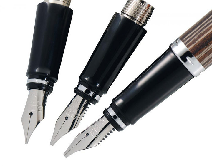 ONLINE Vision Nature Calligraphy Pen SET - WawaWood Brown Chrome Trim (3 in 1 Fountain Pen) - KSGILLS.com | The Writing Instruments Expert