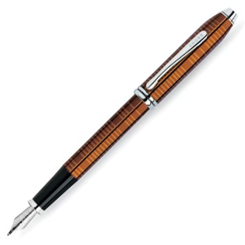 Cross Townsend Fountain Pen - Citrine Lacquer Rhodium Trim 18K - KSGILLS.com | The Writing Instruments Expert