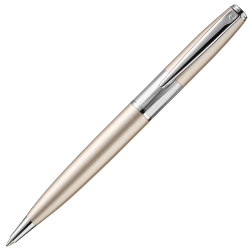 Pierre Cardin Rex-V Ballpoint Pen - Champagne Chrome Trim (with LASER Engraving) - KSGILLS.com | The Writing Instruments Expert