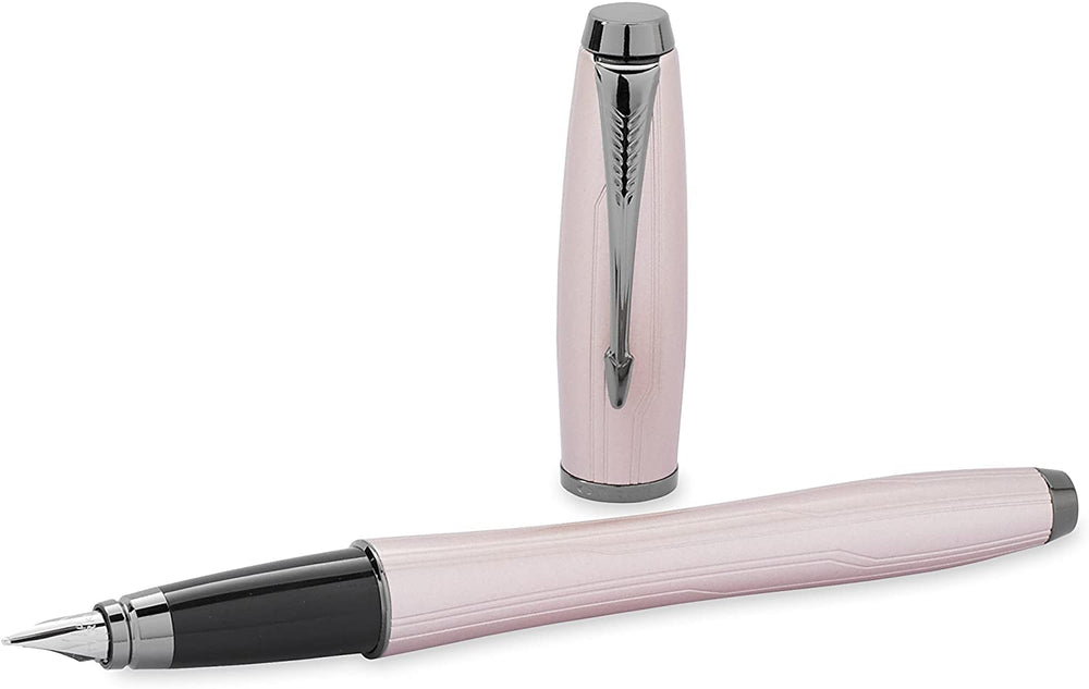 Parker Urban Premium Fountain Pen SET - Metallic Pink Black Trim (with KSGILLS Premium Gift Box) - KSGILLS.com | The Writing Instruments Expert