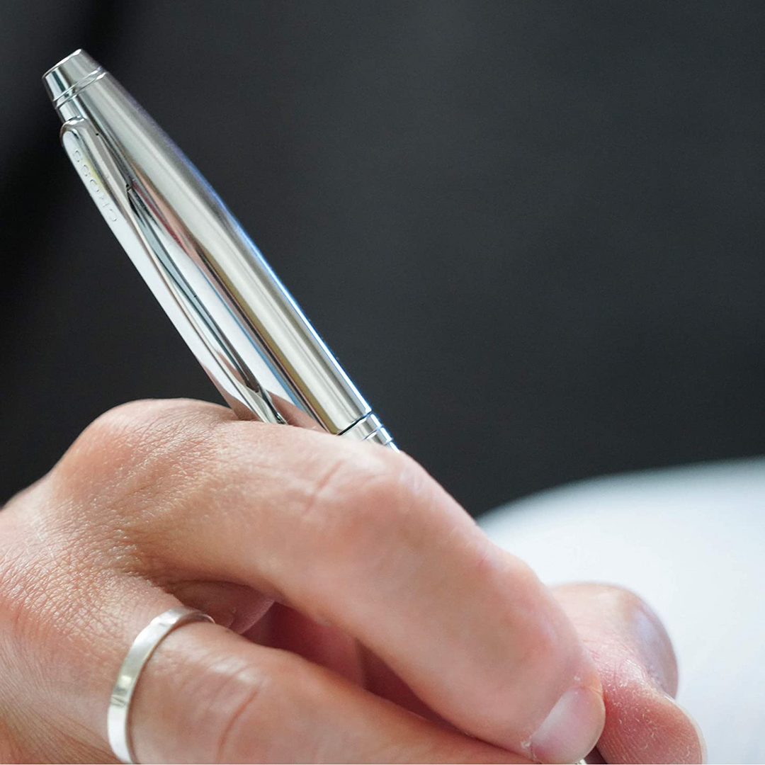Cross Calais Rollerball Pen - Polished Chrome - KSGILLS.com | The Writing Instruments Expert